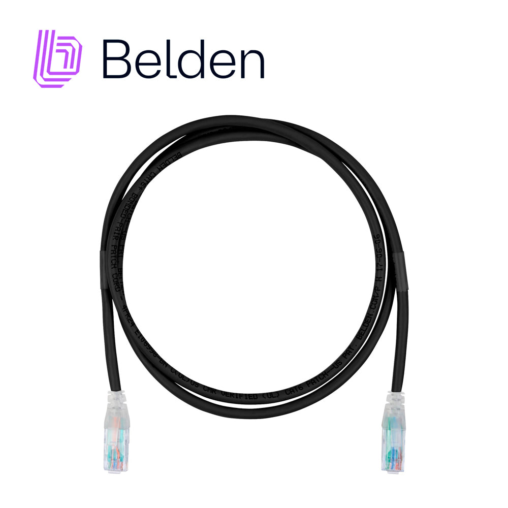 patchcord utp cat6 belden c601100010 forro pvc negro cmr-riser 4 pares calibre conductor 24 awg 100% cobre uso interior partes relacionadas:conectores modulares cat6 patch panel cat6 longitud 10 pies 3 metros