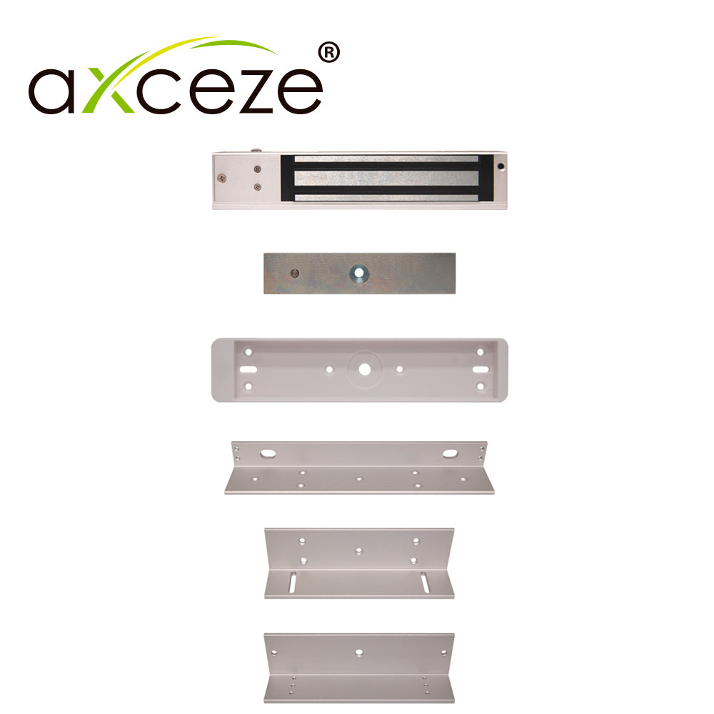 mzl620 kit con 1x chapa magnetica ax-m620lds + 1x bracket tipo zl ax-m620zl para puerta de madera o metal