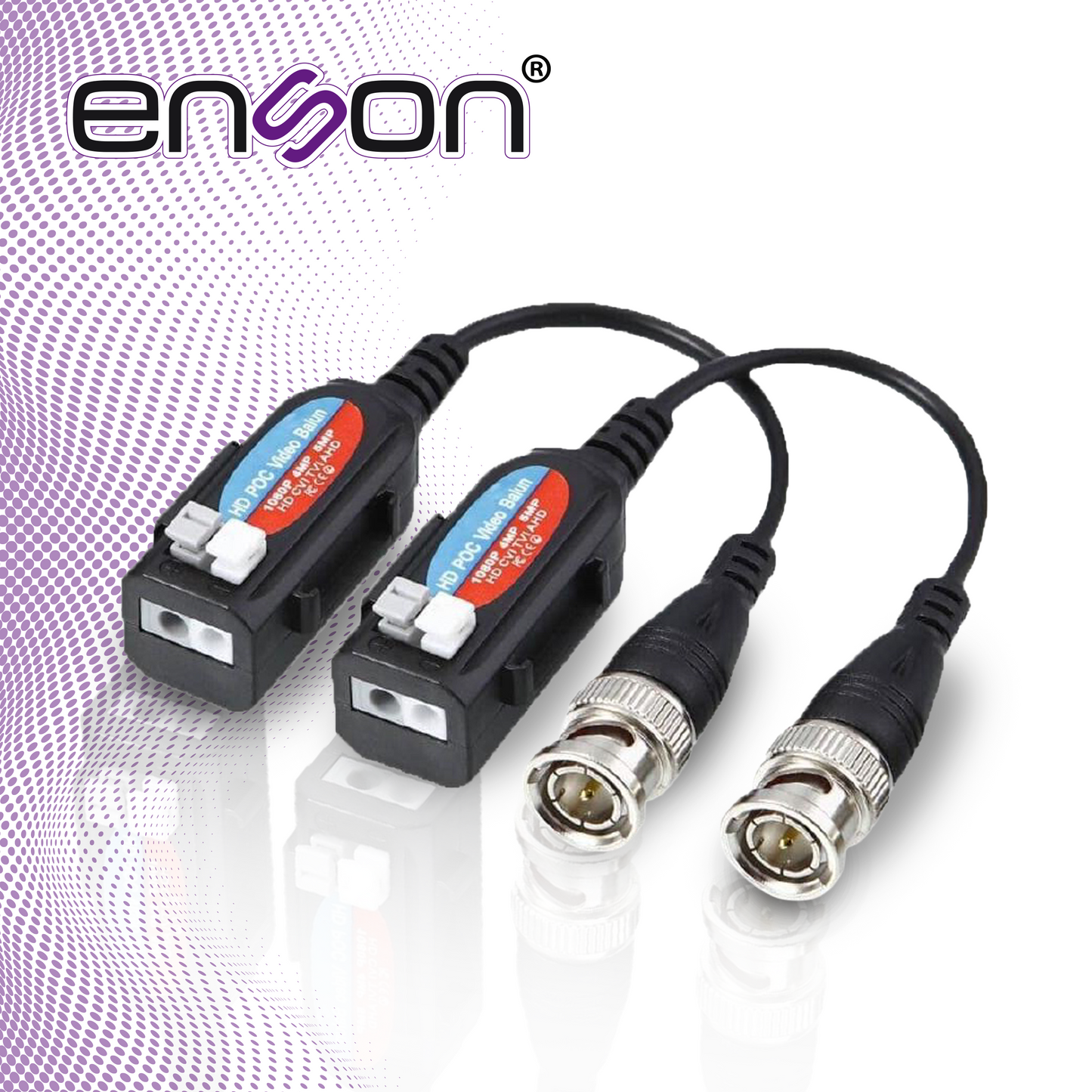 transceptor pasivo 4k poc enson ens-vt4k con proteccion contra sobre tensiones soporta resoluciones 720p 960p 1080p 3mp 4mp 5mp 4k