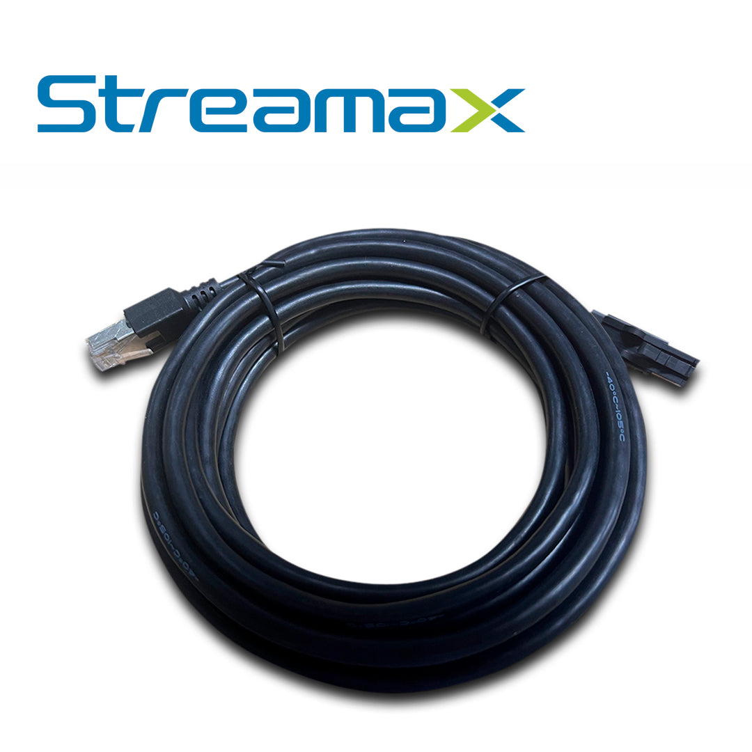 cable para terminal de multimedia streamax mrj45-ims100 / conector rj45 b / transmision de video y audio / para pantallas de autobus / compatible con mdvrs serie a8pro