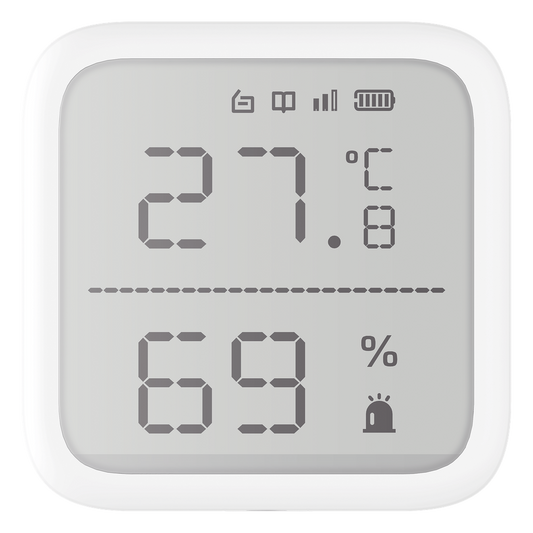 (AX PRO) Detector de Temperatura y Detector de Humedad Inalámbrico / 2.7" de Tamaño / Uso en Interior / Rango de Detección desde  -35°C hasta 99°C