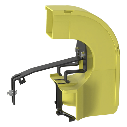 Bajada Para Canaleta FiberRunner™, Uso con Medidas 4x4, 6X4, 12X4, o 24X12, Con Reducción a 2X2, Color Amarillo