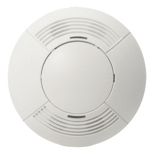 Sensor de ocupación ultrasónico de montaje en techo con cobertura de 186 m² y campo de visión de 360°, autoadaptable, para sistemas de control de iluminación Lutron