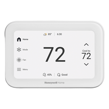 Termostato inteligente con pantalla táctil de 5 pulgadas, control de calidad de aire (IAQ), hasta 4H/2C bomba de calor, Wi-Fi, Bluetooth y Matter, color blanco