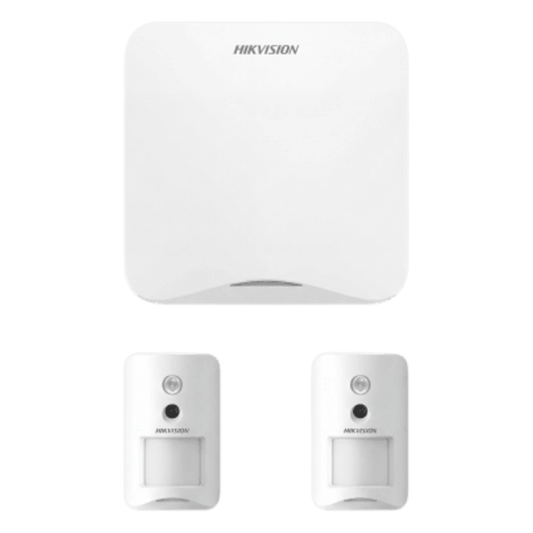 (AX HOME) KIT de Alarma AX HOME / Incluye: 1 Panel con Wi-Fi y GSM 3G/4G / 2 Cámaras PIR Inalámbricas / Compatible con Hik-Connect P2P y Hik-Partner PRO