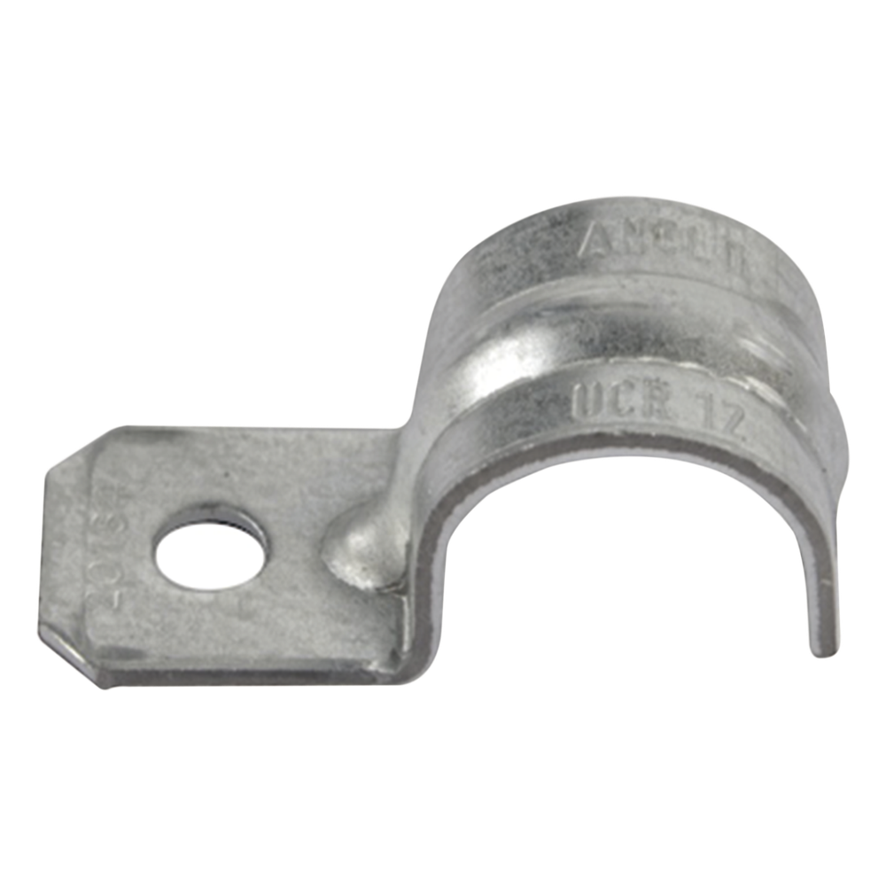 Abrazadera tipo Uña para Tubo Conduit Pared Gruesa y Conduit PVC de 1 1/2" (38 mm).