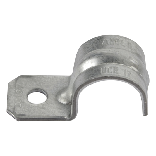 Abrazadera tipo Uña para Tubo Conduit Pared Gruesa y Conduit PVC de 1 1/2" (38 mm).