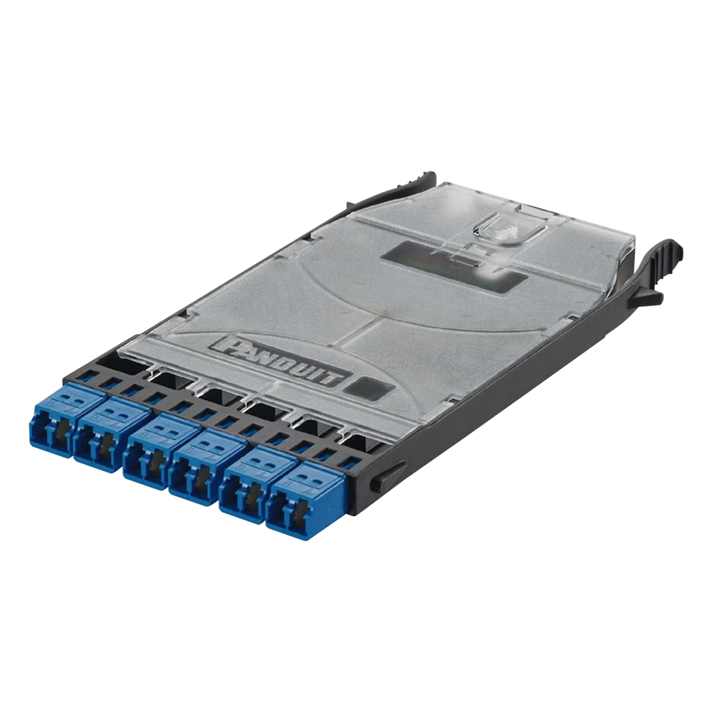 Cassette HD Flex de Empalme Por Fusión, Con 6 Puertos LC Duplex (12 Fibras), Para Fibra Monomodo OS2, Color Azul