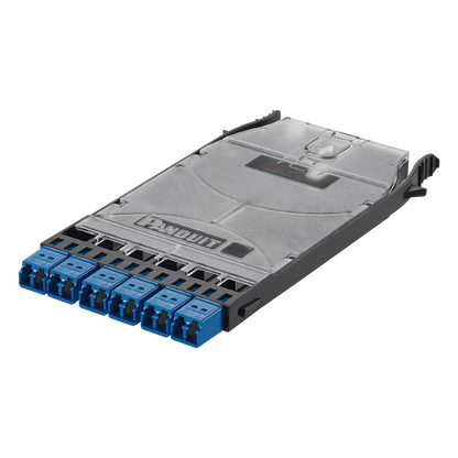 Cassette HD Flex de Empalme Por Fusión, Con 6 Puertos LC Duplex (12 Fibras), Para Fibra Monomodo OS2, Color Azul