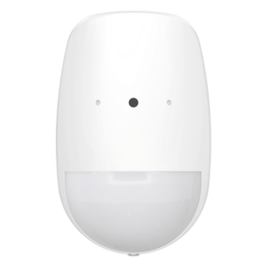 Sensor de Movimiento PIR y Ruptura de Cristal Inalámbrico / Detección PIR 12 m (39.4 ft) / Cobertura 85.9° / Ruptura de Cristal 8 m (26.2 ft) / 120° / Inmunidad a Mascotas 30 kg (66 lb) / Batería 4 Años / AX PRO Hikvision