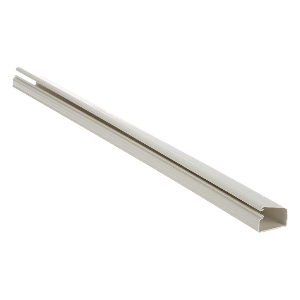 Canaleta LD10 de PVC rígido, con cinta adhesiva para instalación sin herramientas, de 38.4 x 24 x 3048 mm, Color Blanco Mate