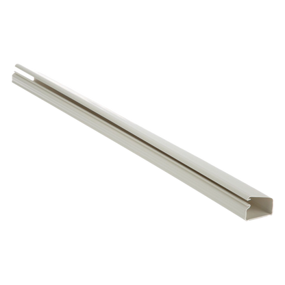 Canaleta LD10 de PVC rígido, con cinta adhesiva para instalación sin herramientas, de 38.4 x 24 x 3048 mm, Color Blanco Mate