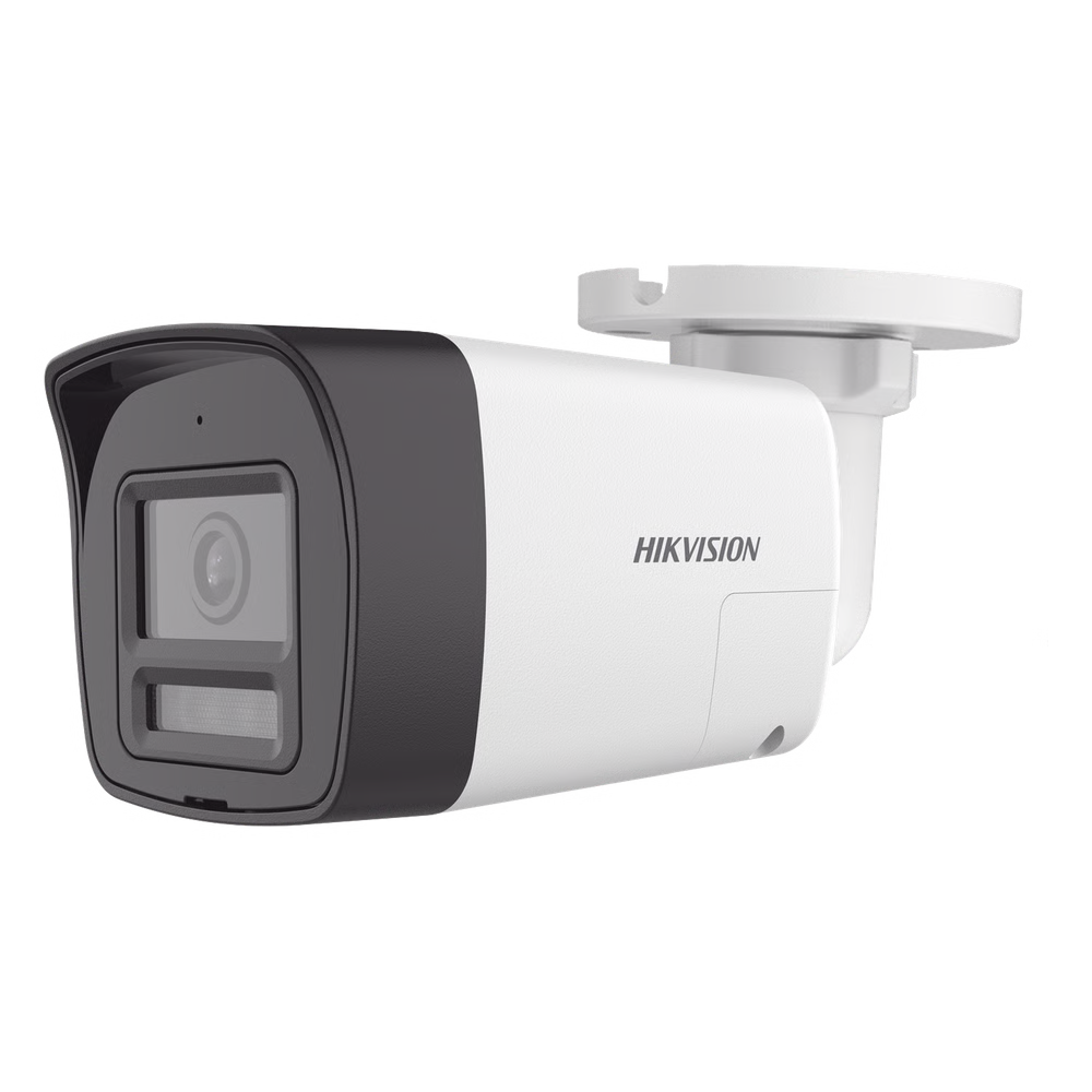 [Audio Bidireccional + Sirena & Estrobo + Dual Light + ColorVu] Bala TURBOHD 4K (8 Megapixel) / Lente 2.8 mm / 30 mts IR EXIR + 20 mts Luz Blanca / Micrófono y Bocina Integrado / Exterior IP67 / Metal / dWDR