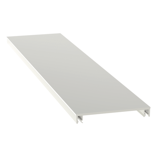 Cubierta para canaleta T-70, de PVC rígido, 70.1 x 9.1 x 1828.8 mm, Color Blanco