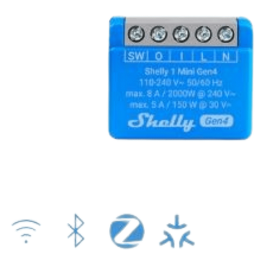 Mini Interruptor inteligente con Wi-Fi 2.4 / contacto seco /1 canal 8A, 110 - 240V / compatible con asistentes de voz