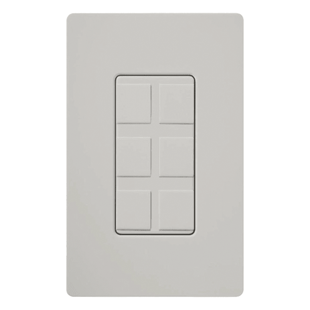 Marco de pared de 6 espacios para conectores modulares de red, telefonía, coaxial o fibra óptica
