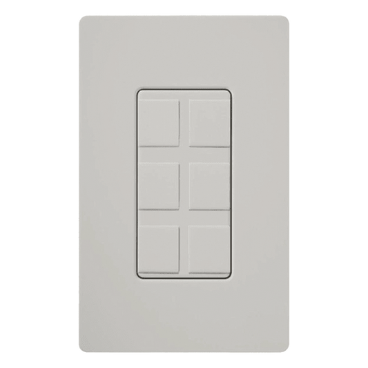 Marco de pared de 6 espacios para conectores modulares de red, telefonía, coaxial o fibra óptica