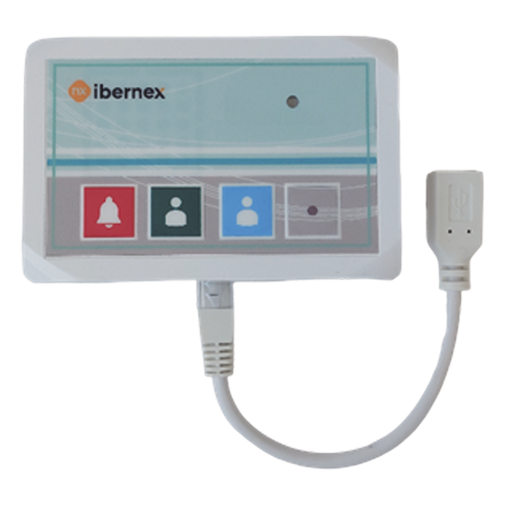 Terminal de Cama Inalámbrico / Botón de Alarma Presencia y Médico / IP54 / Material ABS Antibacteriano / RF 433MHz / 400 metros Distancia Transmisión (linea de vista)/ Alimentación 2xAAA / Protocolo POCSAG