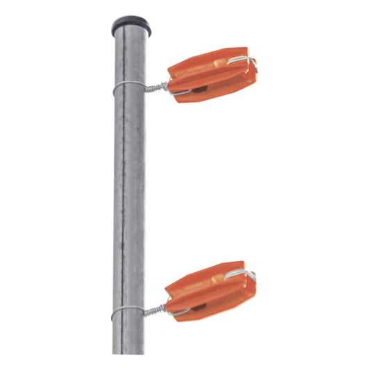 Aislador de Esquina Naranja para Cercos Eléctricos / 18 kV / Resinas Vírgenes / Resistencia 7.5-10.2 kg / Anti UV / 66 mm x 31.6 mm