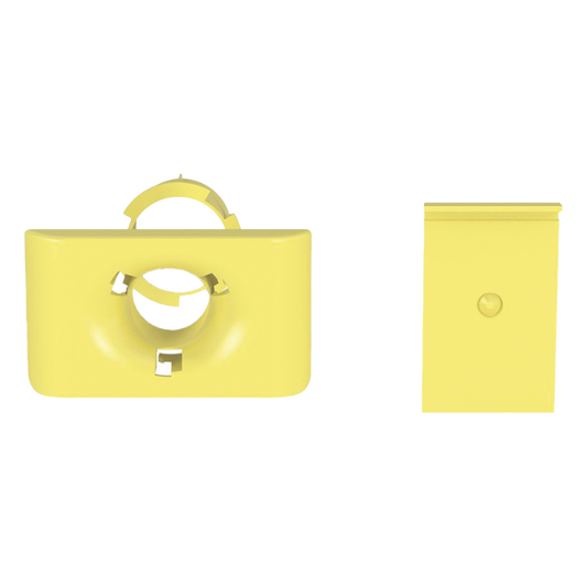 Accesorio de Salida a Tubo De 1.5 in (38 mm), Para Canaletas FiberRunner 4X4, 6X4, o 12X4, Color Amarillo