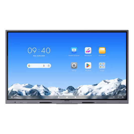 Pantalla Interactiva Touch de 65" Android 16 / Asistentes IA / Google Suite Preinstalado con Certificación EDLA / Resolución 4K / Bocinas Integradas / Entradas HDMI y VGA / Incluye 2 Lápices para Escribir