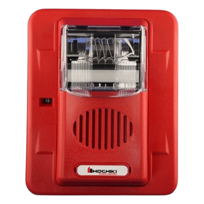 Sirena Estrobo, 12 Vcd, Multi-Candela 15 hasta 110 cd, Montaje En Pared, Color Rojo, Serie HEC3 (0500-05980) Hochiki