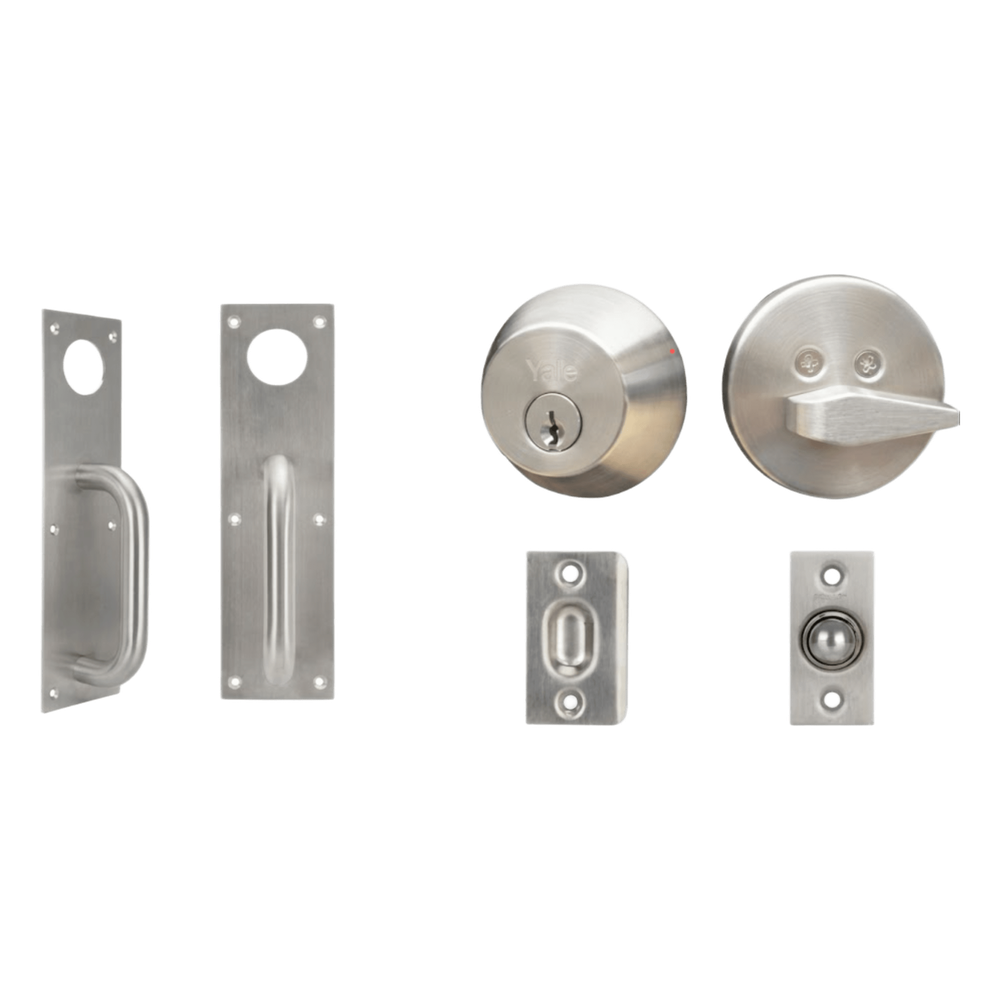 Kit Jaladera / Cerrojo B500P Llave Mariposa / Resbalón Pestillo de Bola Ajustable / Acero Inoxidable y Cromo