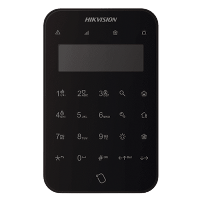 (AX PRO) Teclado Inalámbrico con Pantalla LCD para Armado y Desarmado / Color Negro / Funciones de Automatización para control de Relevadores