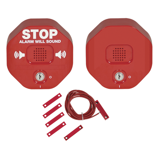 Alarma Multifunción Exit Stopper® Con Bocina Remota, Para Puertas Dobles, Solo Interiores