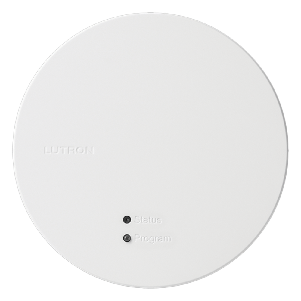 Procesador (hub) RadioRA 3 con adaptador de empotrar y de caja de conexiones, alimentado por PoE