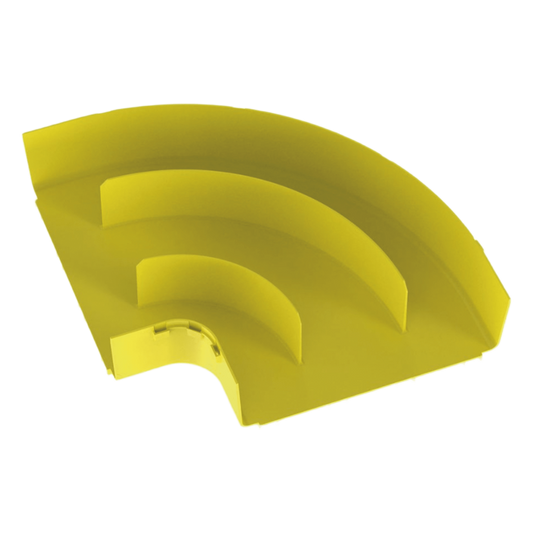 Ángulo Recto a 90º Horizontal, Para Canaletas FiberRunner™ 12X4, Color Amarillo