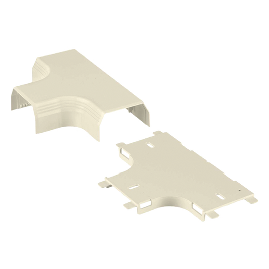 Accesorio en "T", para uso con canaleta T45, Material PVC Rígido, Color Blanco