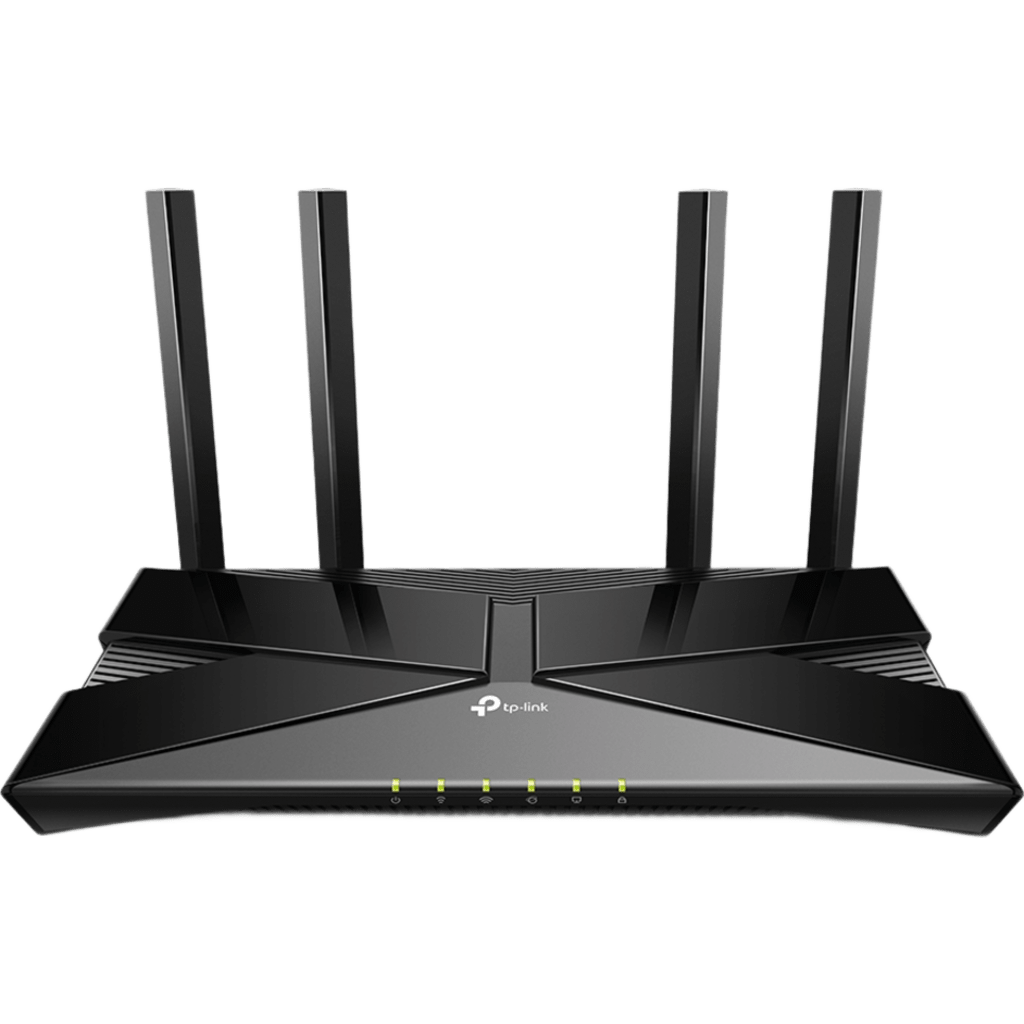 Router WiFi 6 doble banda AX 1800 Mbps /  MU-MIMO y OFDMA / 1 Puerto WAN 10/100/1000 Mbps / 4 Puertos LAN 10/100/1000 Mbps / 4 Potentes Antenas / Compatible con EasyMESH