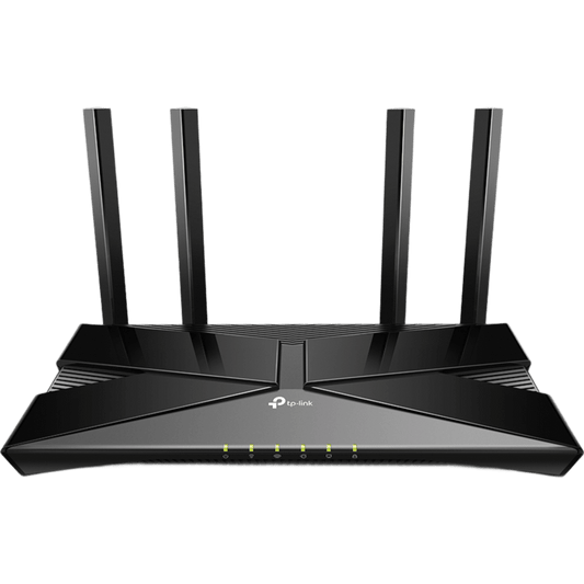 Router WiFi 6 doble banda AX 1800 Mbps /  MU-MIMO y OFDMA / 1 Puerto WAN 10/100/1000 Mbps / 4 Puertos LAN 10/100/1000 Mbps / 4 Potentes Antenas / Compatible con EasyMESH