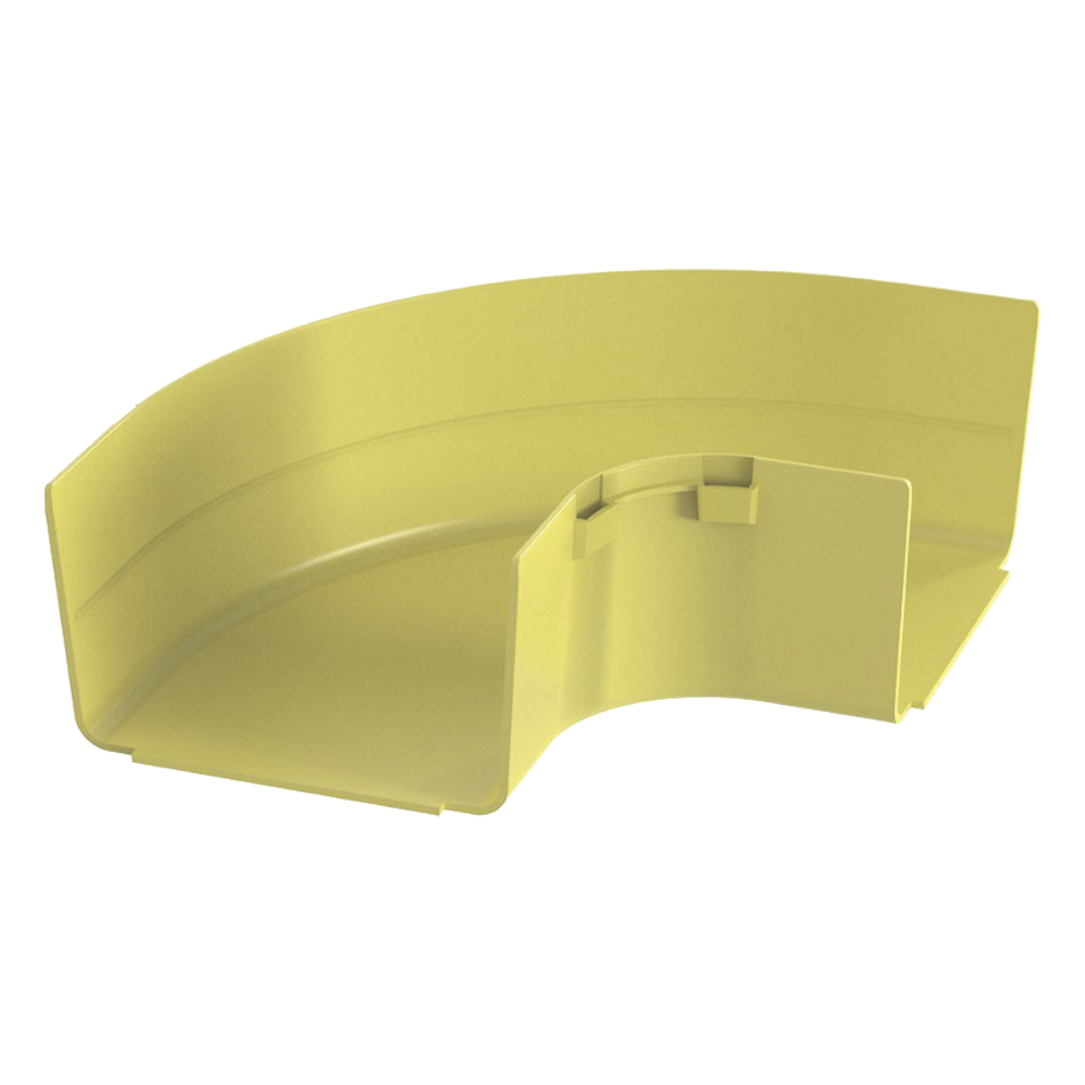 Ángulo Recto a 90º Horizontal, Para Canaletas FiberRunner™ 6X4, Color Amarillo