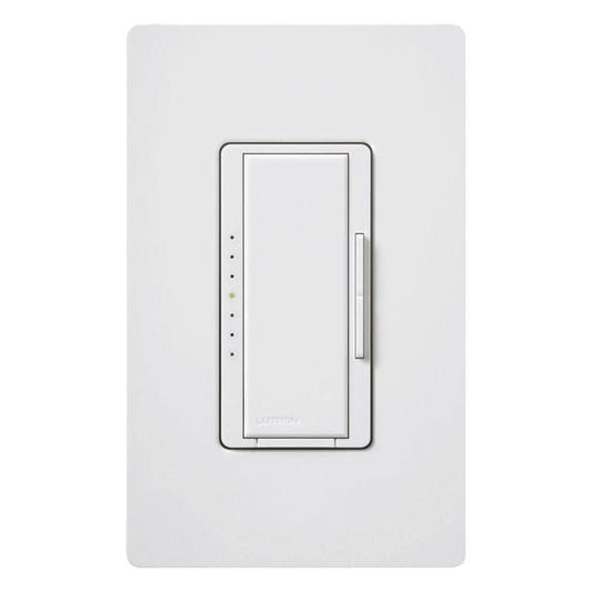 Atenuador de pared Maestro para balastros fluorescentes regulables de 3 hilos y drivers Hi-lume LED, 6 A, 120 V, unipolar o multilocación, color blanco