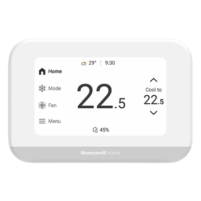 Termostato inteligente con pantalla táctil de 4.3 pulgadas, sensor de humedad, hasta 3H/2C bomba de calor, Wi-Fi, Bluetooth y Matter, color blanco
