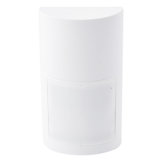 Detector de Movimiento Exterior / Doble Tecnología PIR + Microondas / 12 m (39.4 ft) de Alcance / 120° de Cobertura / Anti-Blocking / Altura Ajustable 0.8-2.7 m / 100% Exterior / Compatible con Cualquier Panel de Alarma