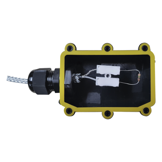 Accesorio Fin de Linea para Cable IRONCLAD/MICALERT / Resistencia 1 M Ohm / Carcasa IP66 para Exterior / Terminacion de Linea Sensor Perimetral / RBTEC MCTR