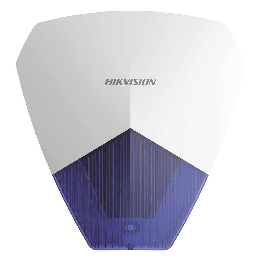 Sirena Estrobo Cableada Hikvision DS-PS1-B / 105 dB / LED Azul / IP54 / Compatible con Cualquier Panel de Alarma