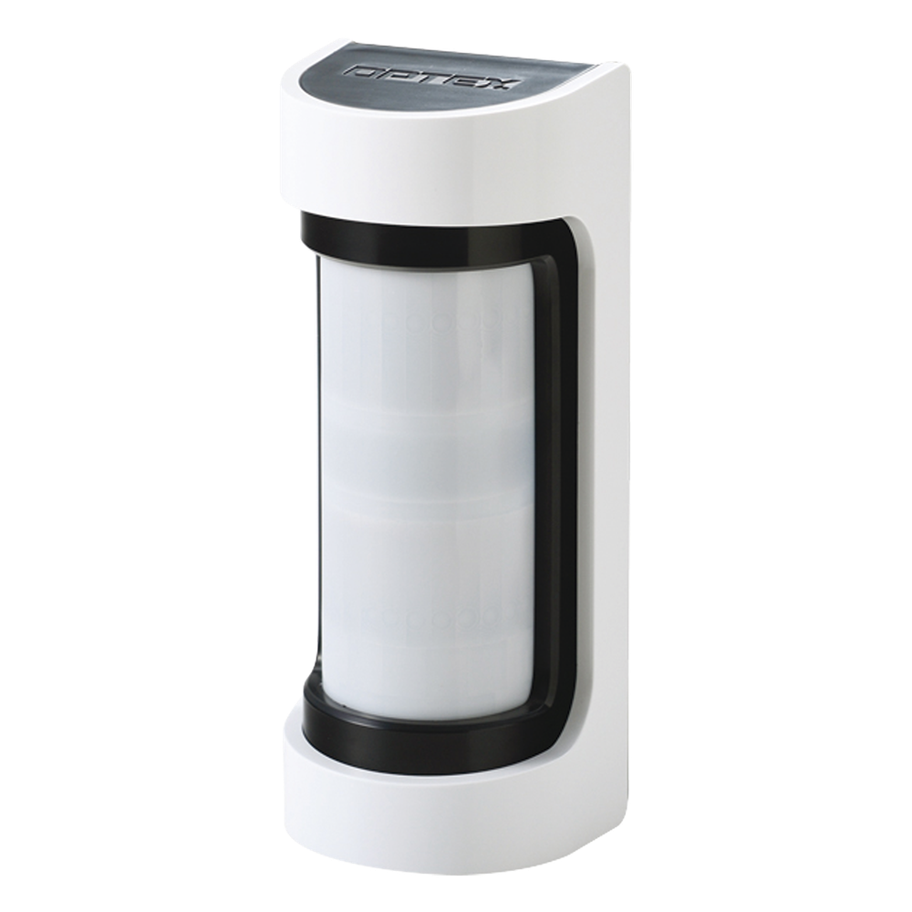Sensor de Movimiento / 12 Metros de Detección / 100% Exterior / Serie Shield de Optex / Diseño Estético y Formal / Inalambrico (Alimentacion)