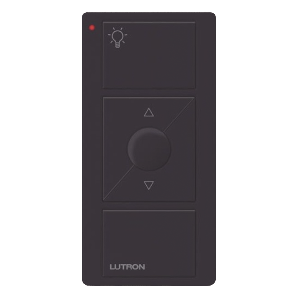 Control Pico inalámbrico de 3 botones con subir y bajar, iconos de luz, negro brillante, para sistemas Caseta Wireless, RadioRA 2, HomeWorks QS y Vive