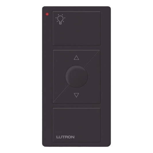 Control Pico inalámbrico de 3 botones con subir y bajar, iconos de luz, negro brillante, para sistemas Caseta Wireless, RadioRA 2, HomeWorks QS y Vive
