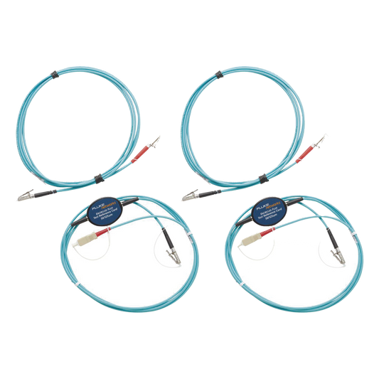 Kit de Cables de Referencia de Comprobación Multimodo CertiFiber Pro, Para Fibras con Conectores LC de 50µm (2 SC/LC Metálico, 2 LC/LC Metálico), de 2 Metros (6.56 Pies)