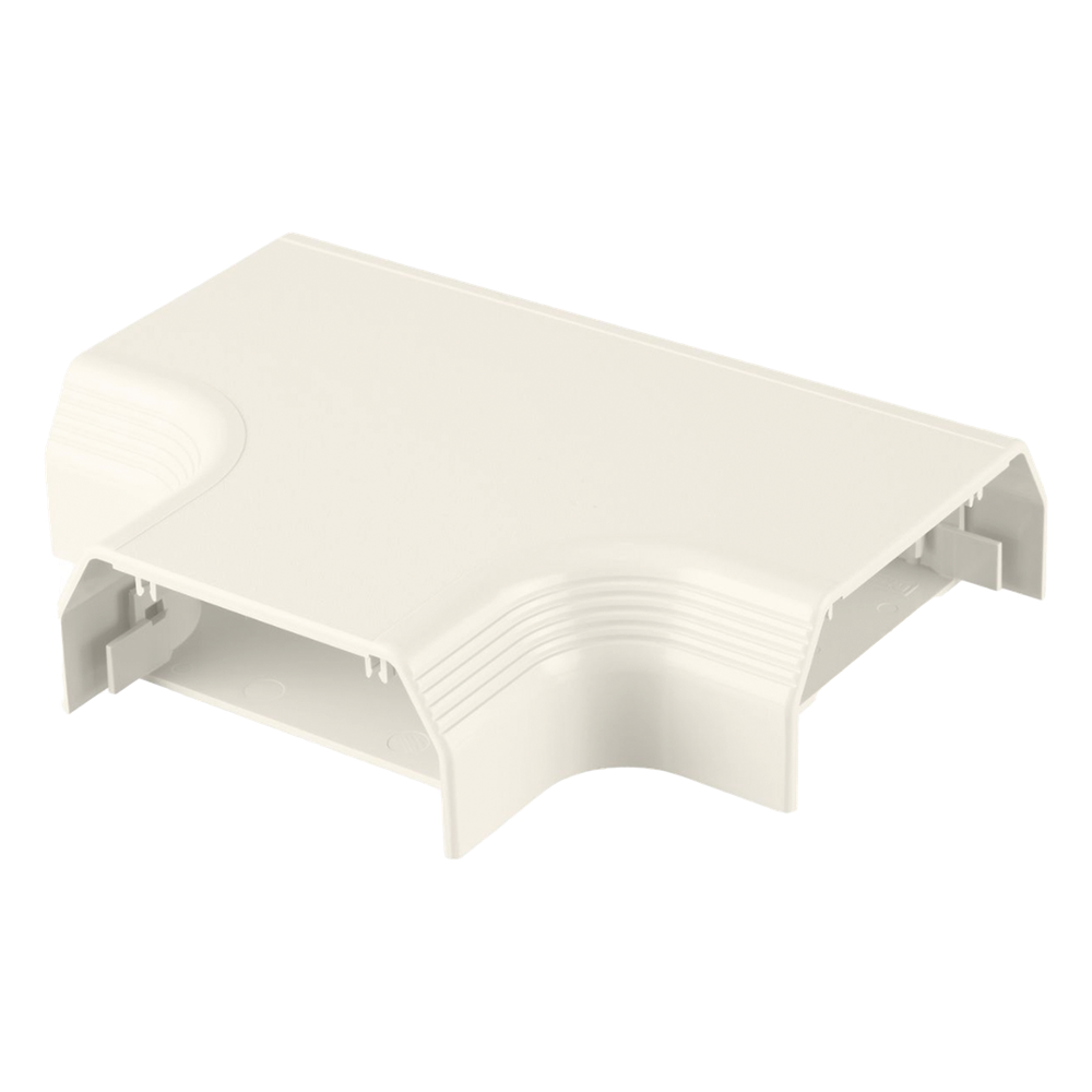 Accesorio en "T", para uso con canaleta T70, Material PVC Rígido, Color Blanco