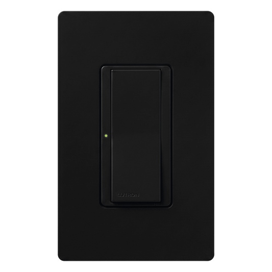 Switch Maestro de un solo polo, hasta 8 A, para multilocación con interruptores complementarios, color negro