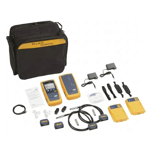 Certificador DSX-5000 para Cable de Cobre Cat5e, Cat6 y Cat6A, Precisión de Nivel V (1 GHz), Con WiFi Integrado y Pantalla LCD de 5.7 Pulgadas (14.48 cm), Versión Internacional