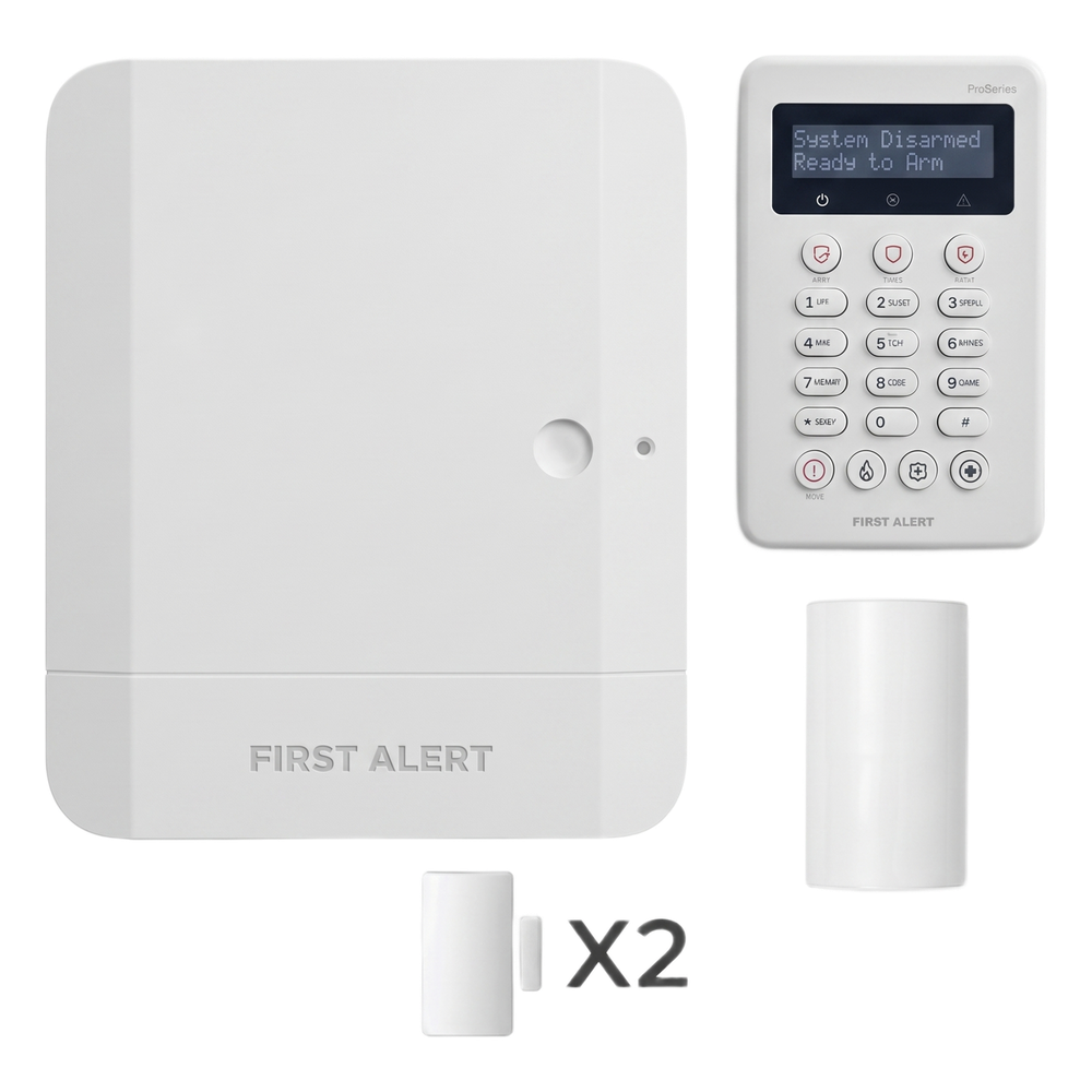 Kit de panel de intrusión híbrido con teclado incluido, 64 zonas (8 cableadas más 56 inalámbricas PROSiX), IP integrado y compatibilidad Total Connect 2.0