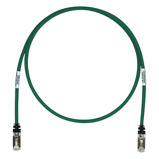 Patch Cord Cat6A, Blindado S/FTP, CM/LS0H, 7.62 Metros (25 Pies), Color Verde