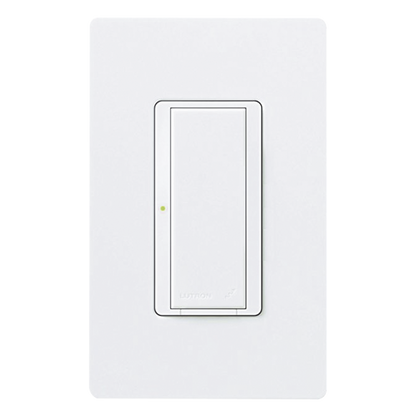 Interruptor de pared on/off para sistema RadioRA 2, doble voltaje 120/277 V, 8 A en iluminación y motores de 1/10 HP (3 A), dos hilos sin cable neutro, unipolar o multilocalización